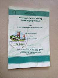Image of Beberapa Pelajaran Penting Untuk Segenap Umat